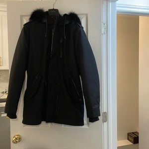 fur lined mackage mens coat